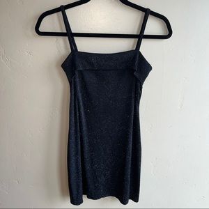 Black Sparkly Bodycon Mini Dress
